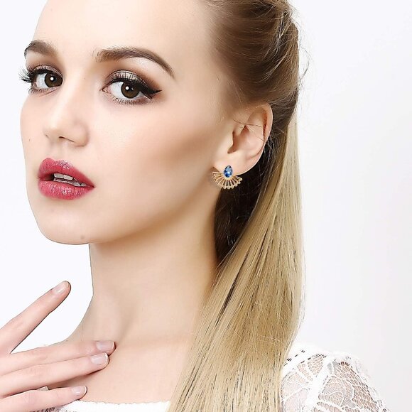 32 Pairs Assorted Stainless Steel Stud Earrings for Teens Girls Women-Cute Anima - Picture 2 of 7